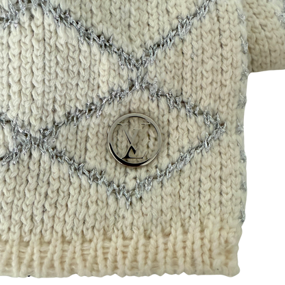 Louis Vuitton Strickschal Creme Beige  / sehr gut Louis Vuitton