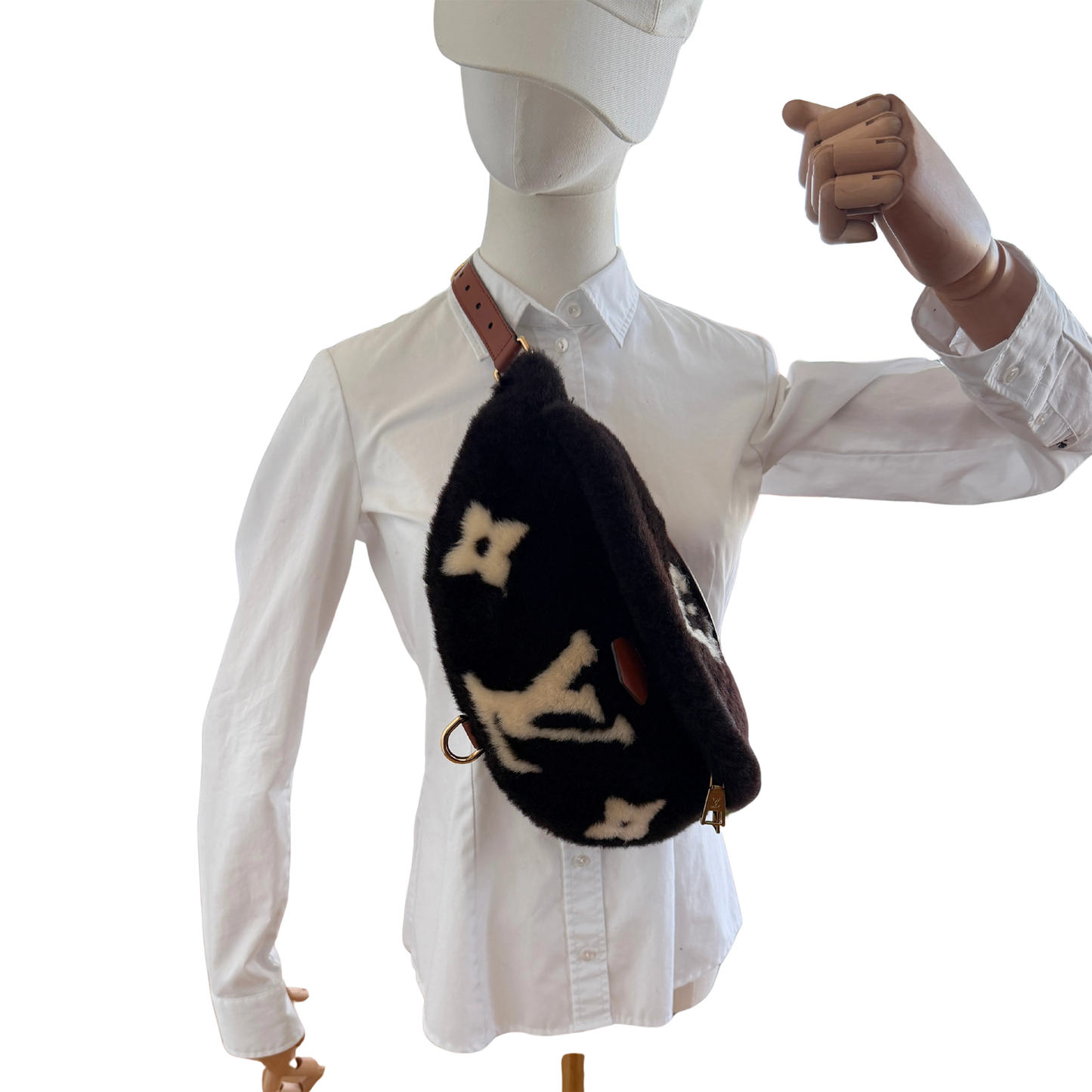 Louis Vuitton Shearling Monogram Bumbag Chocolate Cream Fullset / neuwertig Louis Vuitton