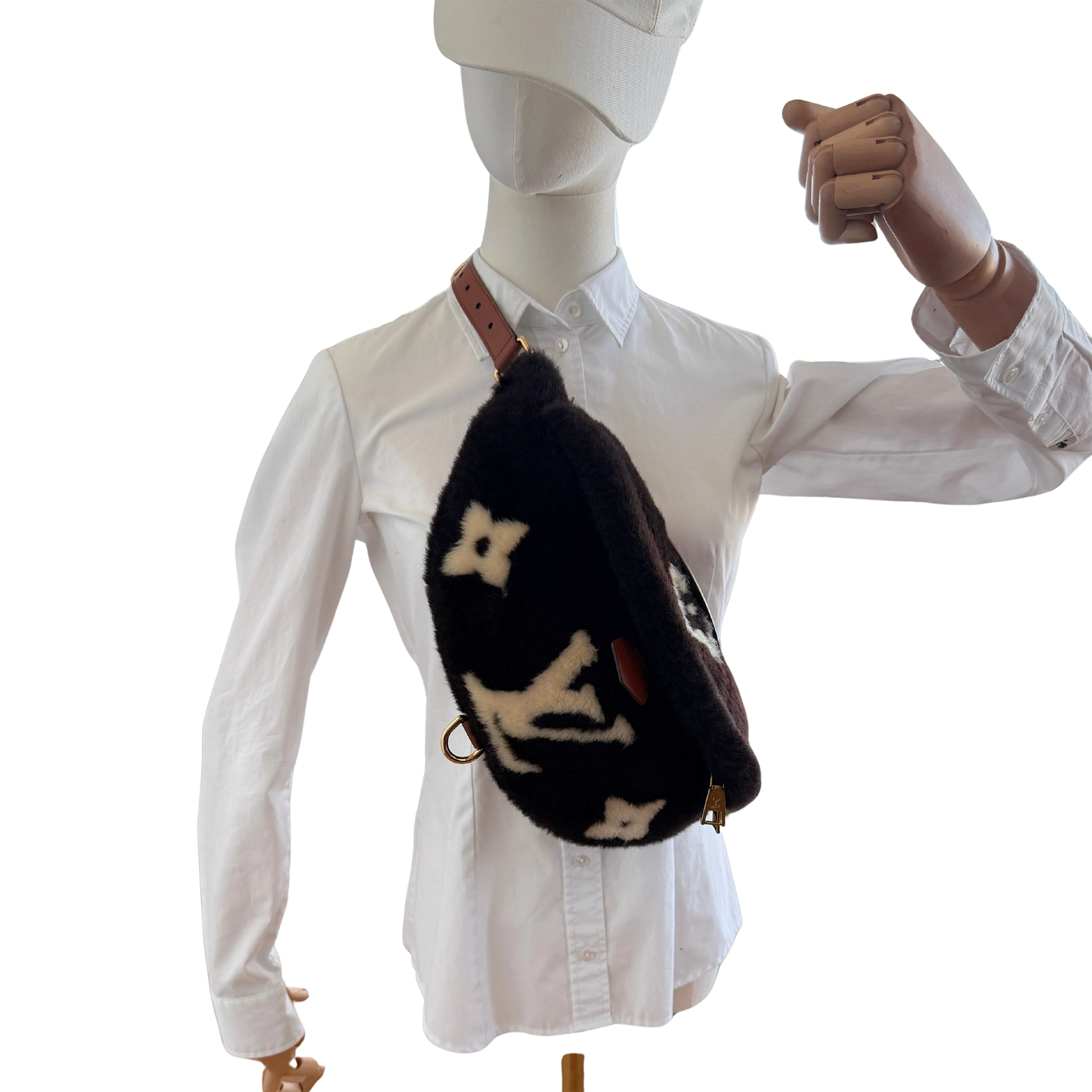 Louis Vuitton Shearling Monogram Bumbag Chocolate Cream Fullset / neuwertig Louis Vuitton