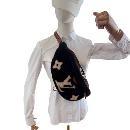 Louis Vuitton Shearling Monogram Bumbag Chocolate Cream Fullset / neuwertig Louis Vuitton