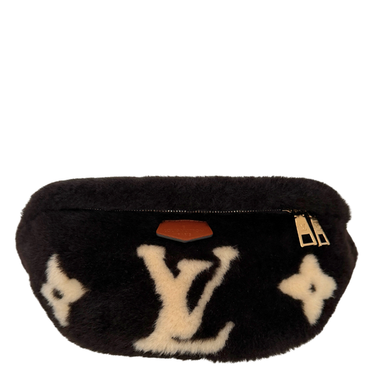 Louis Vuitton Shearling Monogram Bumbag Chocolate Cream Fullset / neuwertig Louis Vuitton