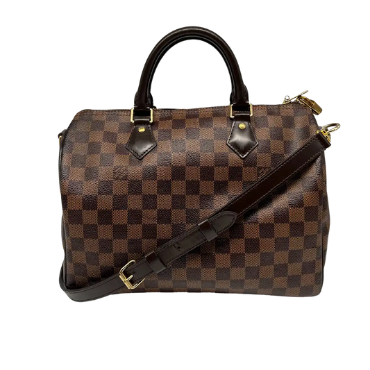 Louis Vuitton Speedy 30 Bandouliere Damier Ebene / akzeptabel Louis Vuitton