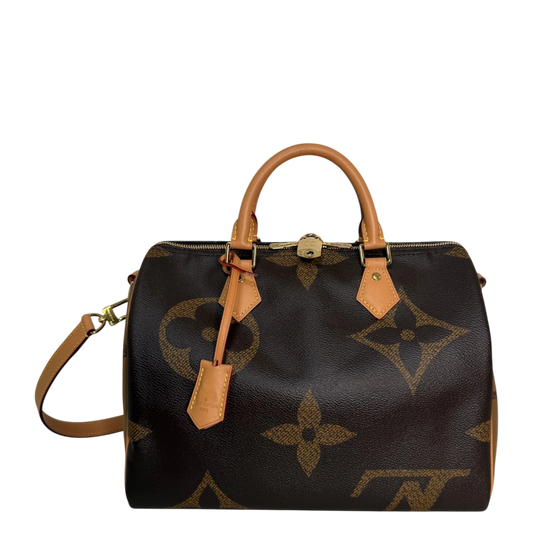 Louis Vuitton Speedy 30 Bandouliere Monogram Giant Reverse Louis Vuitton