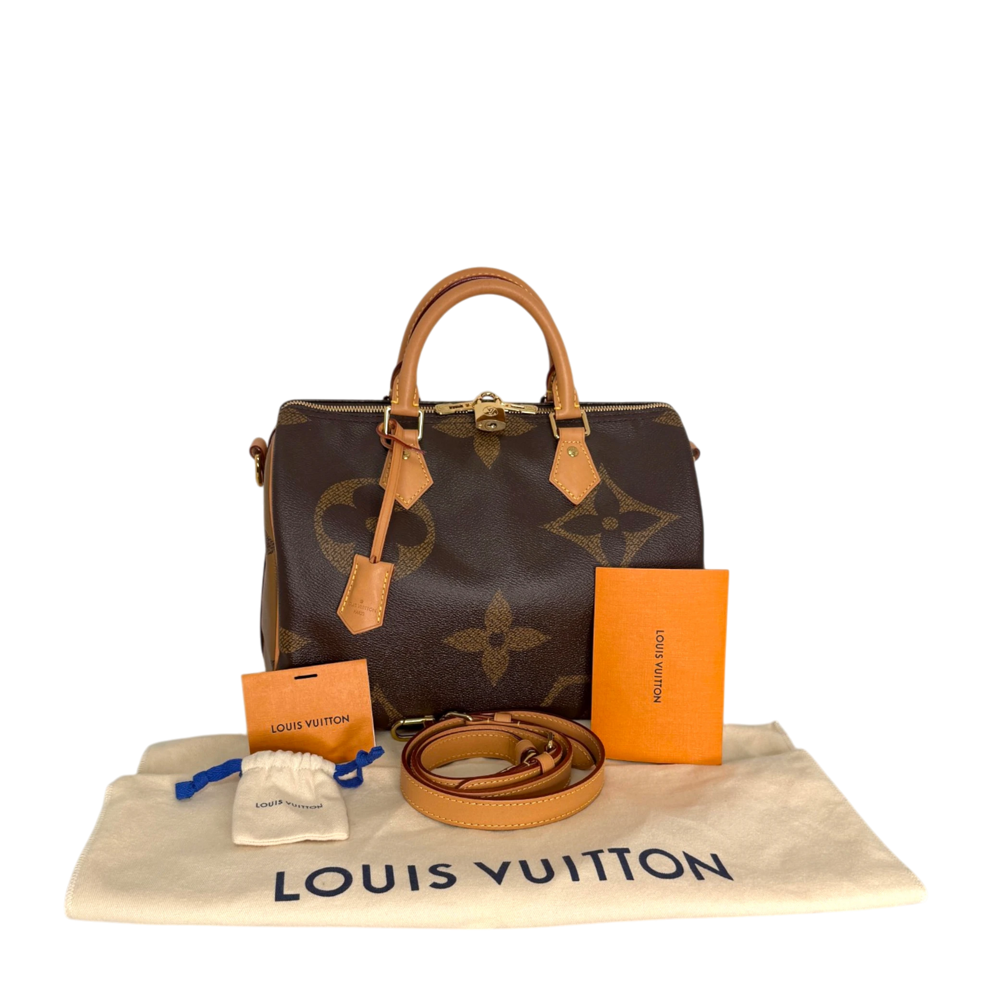 Louis Vuitton Speedy 30 Bandouliere Monogram Giant Reverse Louis Vuitton