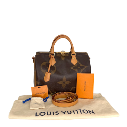 Louis Vuitton Speedy 30 Bandouliere Monogram Giant Reverse Louis Vuitton