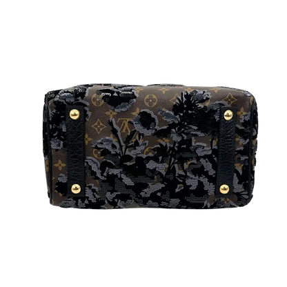 Louis Vuitton Fleur de Jais Speedy 30 Pailetten und Samt limited Edition / Sehr gut Louis Vuitton