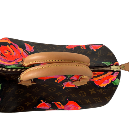 Louis Vuitton Speedy 30 Roses Monogram Canvas  M48610  Braun / neuwertig Louis Vuitton