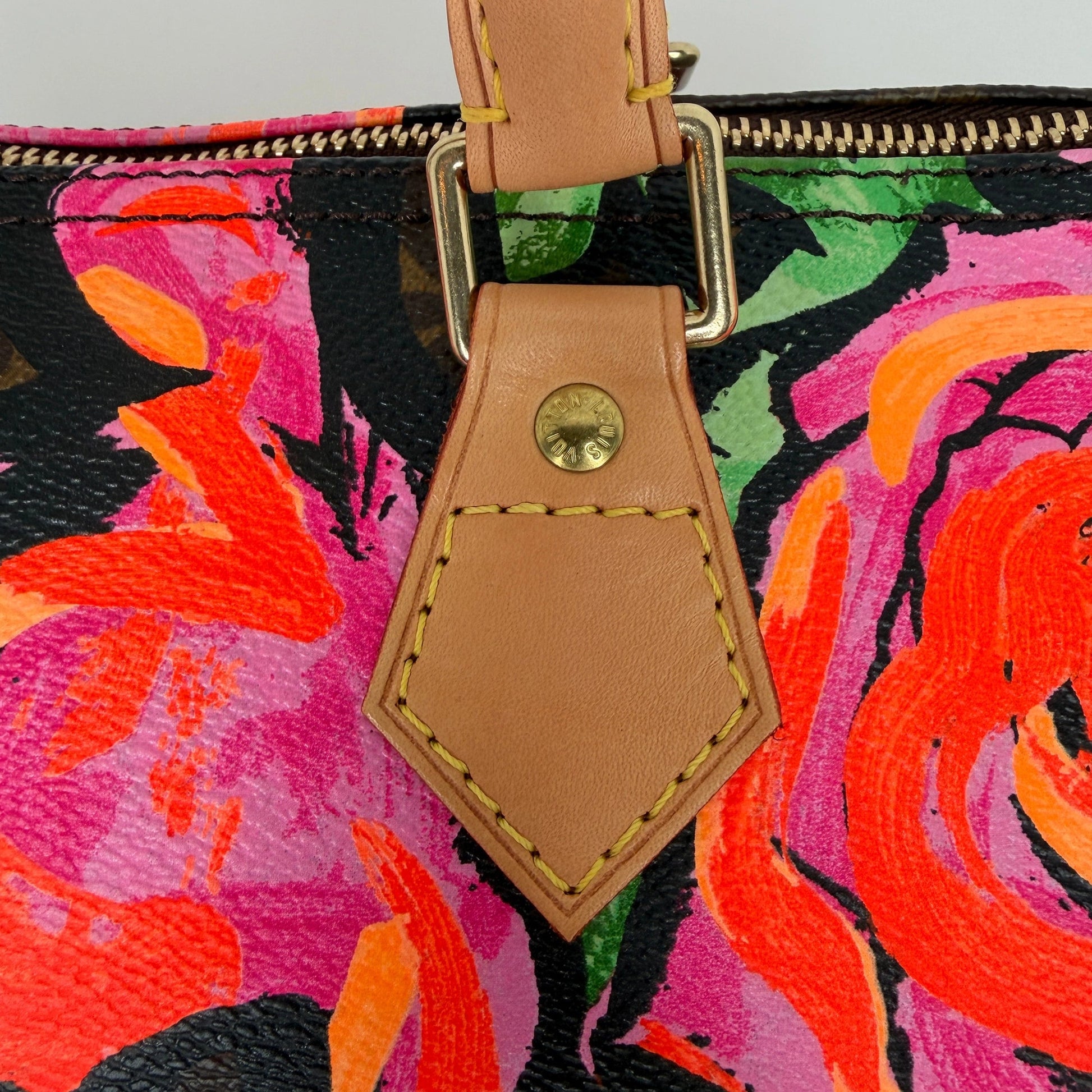 Louis Vuitton Speedy 30 Roses Monogram Canvas  M48610  Braun / neuwertig Louis Vuitton