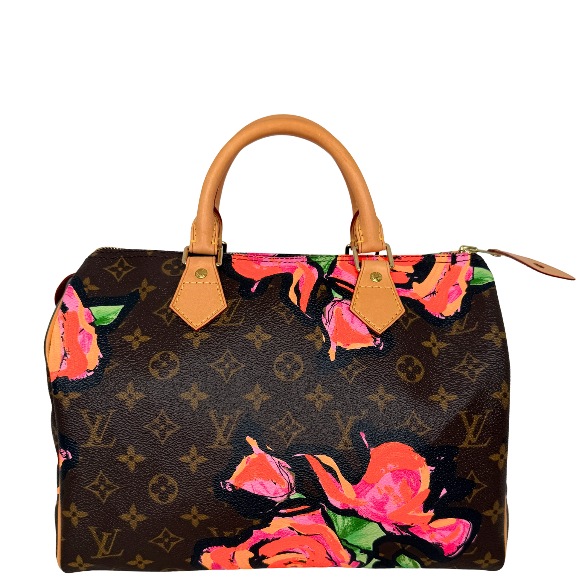 Louis Vuitton Speedy 30 Roses Monogram Canvas  M48610  Braun / neuwertig Louis Vuitton