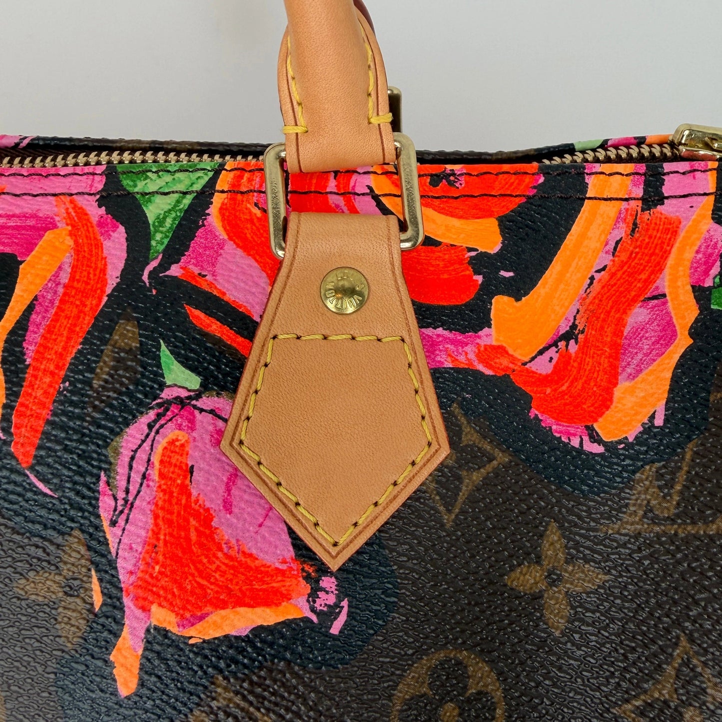 Louis Vuitton Speedy 30 Roses Monogram Canvas  M48610  Braun / neuwertig Louis Vuitton