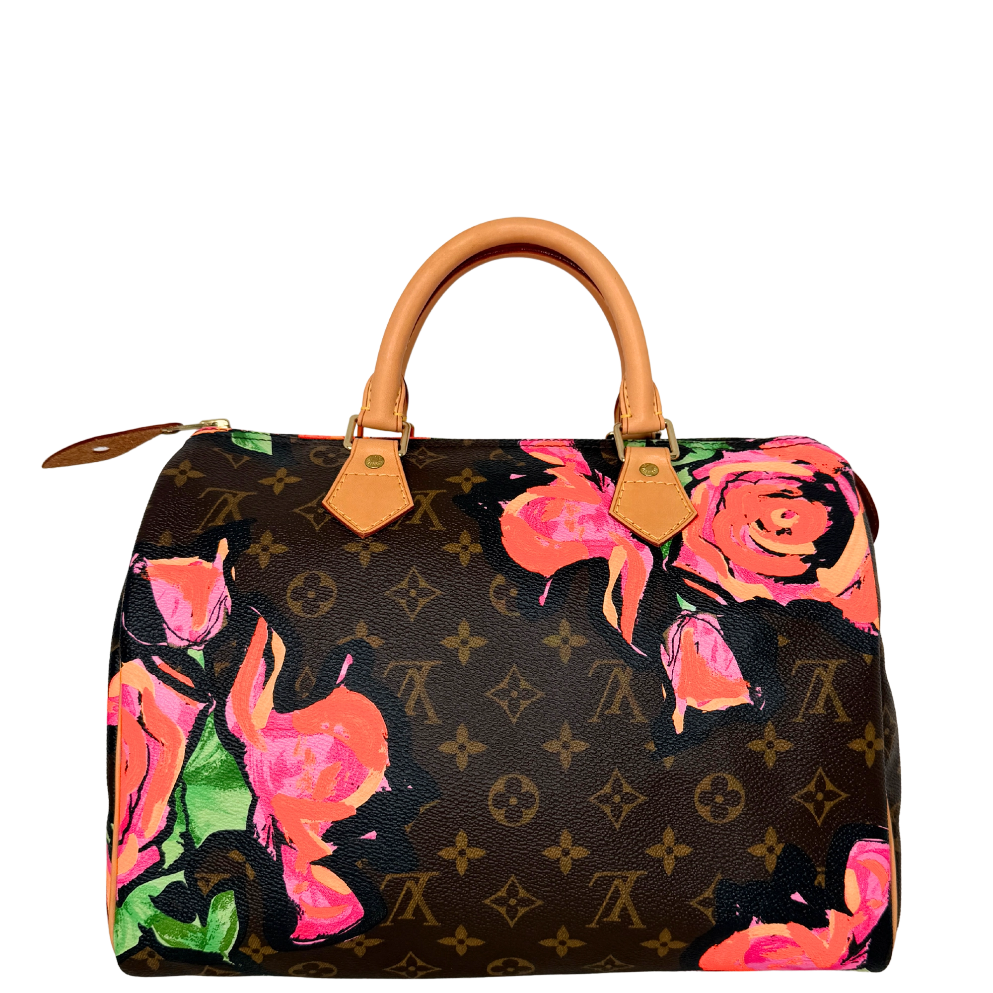Louis Vuitton Speedy 30 Roses Monogram Canvas  M48610  Braun / neuwertig Louis Vuitton