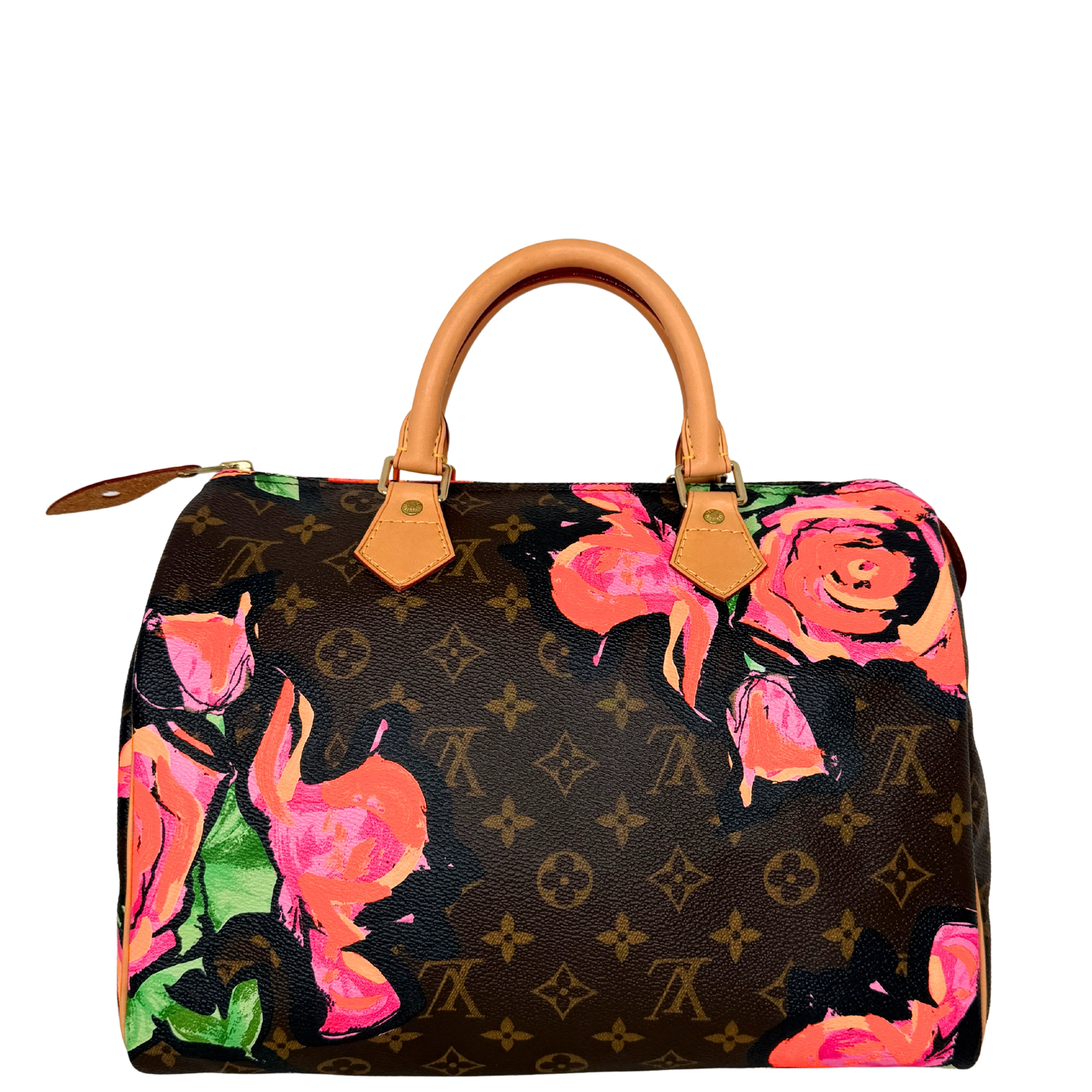Louis Vuitton Speedy 30 Roses Monogram Canvas  M48610  Braun / neuwertig Louis Vuitton