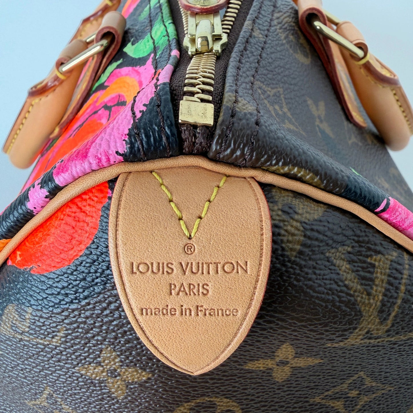Louis Vuitton Speedy 30 Roses Monogram Canvas  M48610  Braun / neuwertig Louis Vuitton