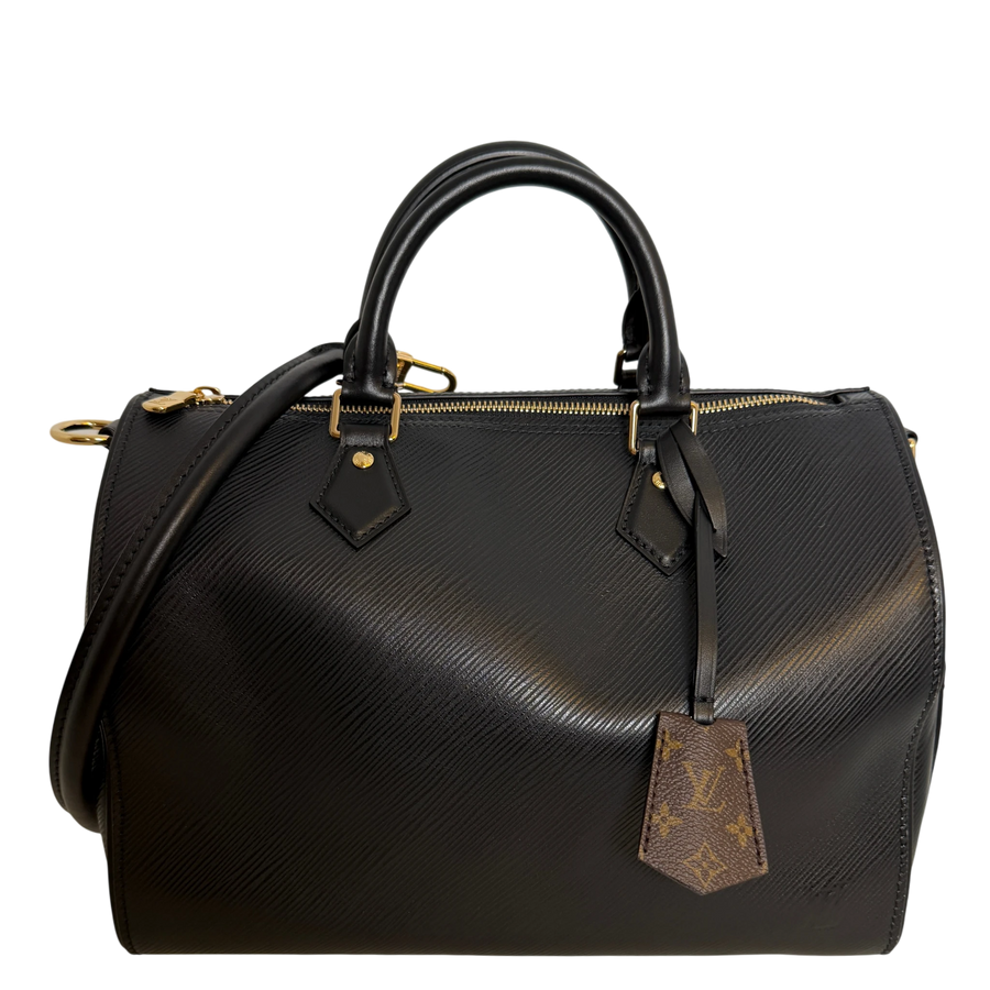 Louis Vuitton Speedy Soft 30 Epi Leder Schwarz Gold