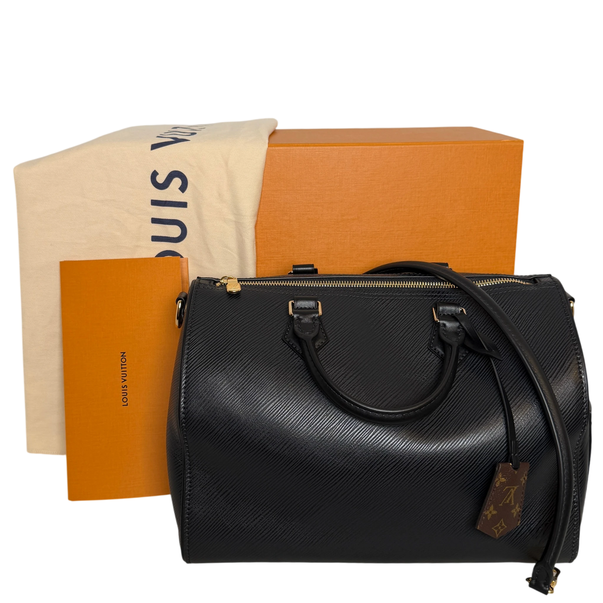Louis Vuitton Speedy Soft 30 Epi Leder Schwarz Gold