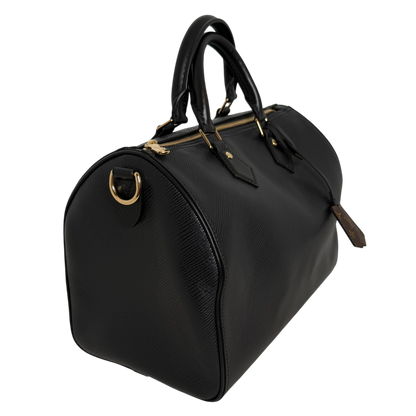 Louis Vuitton Speedy Soft 30 Epi Leder Schwarz Gold