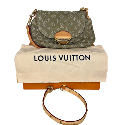 Louis Vuitton Sunset Boulevard Monogram Denim Vert Kaki Grün Gold Louis Vuitton