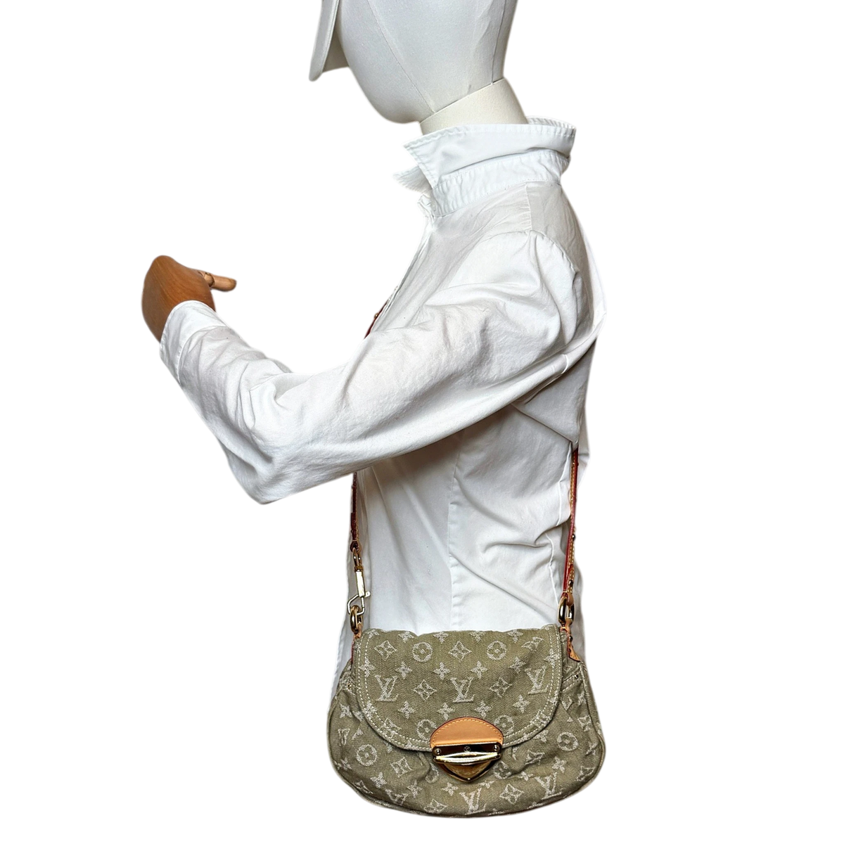 Louis Vuitton Sunset Boulevard Monogram Denim Vert Kaki Grün Gold Louis Vuitton