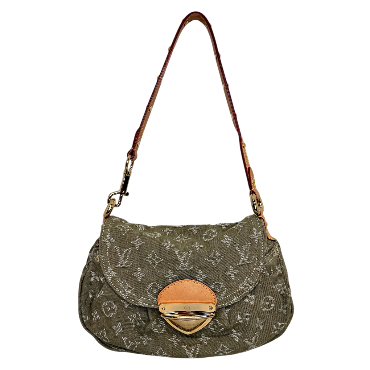 Louis Vuitton Sunset Boulevard Monogram Denim Vert Kaki Grün Gold Louis Vuitton