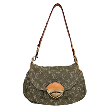 Louis Vuitton Sunset Boulevard Monogram Denim Vert Kaki Grün Gold Louis Vuitton