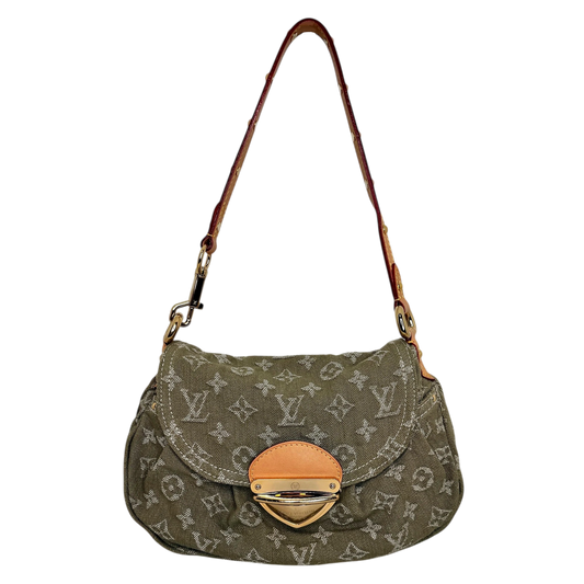 Louis Vuitton Sunset Boulevard Monogram Denim Vert Kaki Grün Gold Louis Vuitton