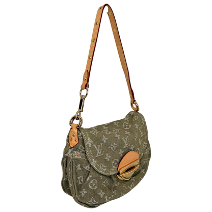 Louis Vuitton Sunset Boulevard Monogram Denim Vert Kaki Grün Gold Louis Vuitton