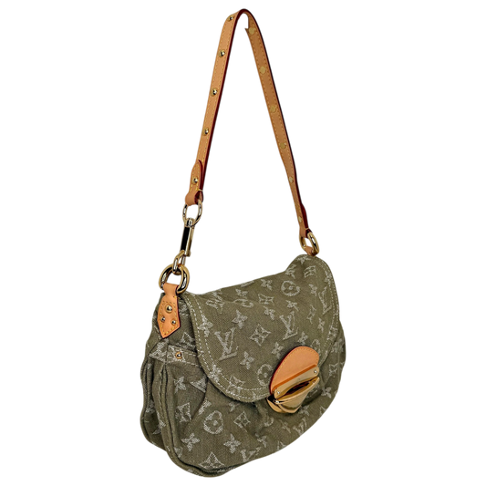 Louis Vuitton Sunset Boulevard Monogram Denim Vert Kaki Grün Gold Louis Vuitton