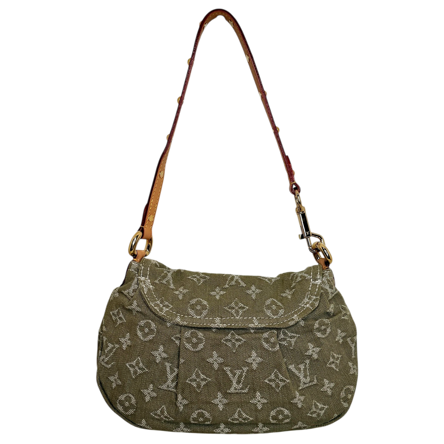Louis Vuitton Sunset Boulevard Monogram Denim Vert Kaki Grün Gold Louis Vuitton