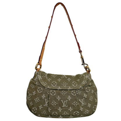 Louis Vuitton Sunset Boulevard Monogram Denim Vert Kaki Grün Gold Louis Vuitton