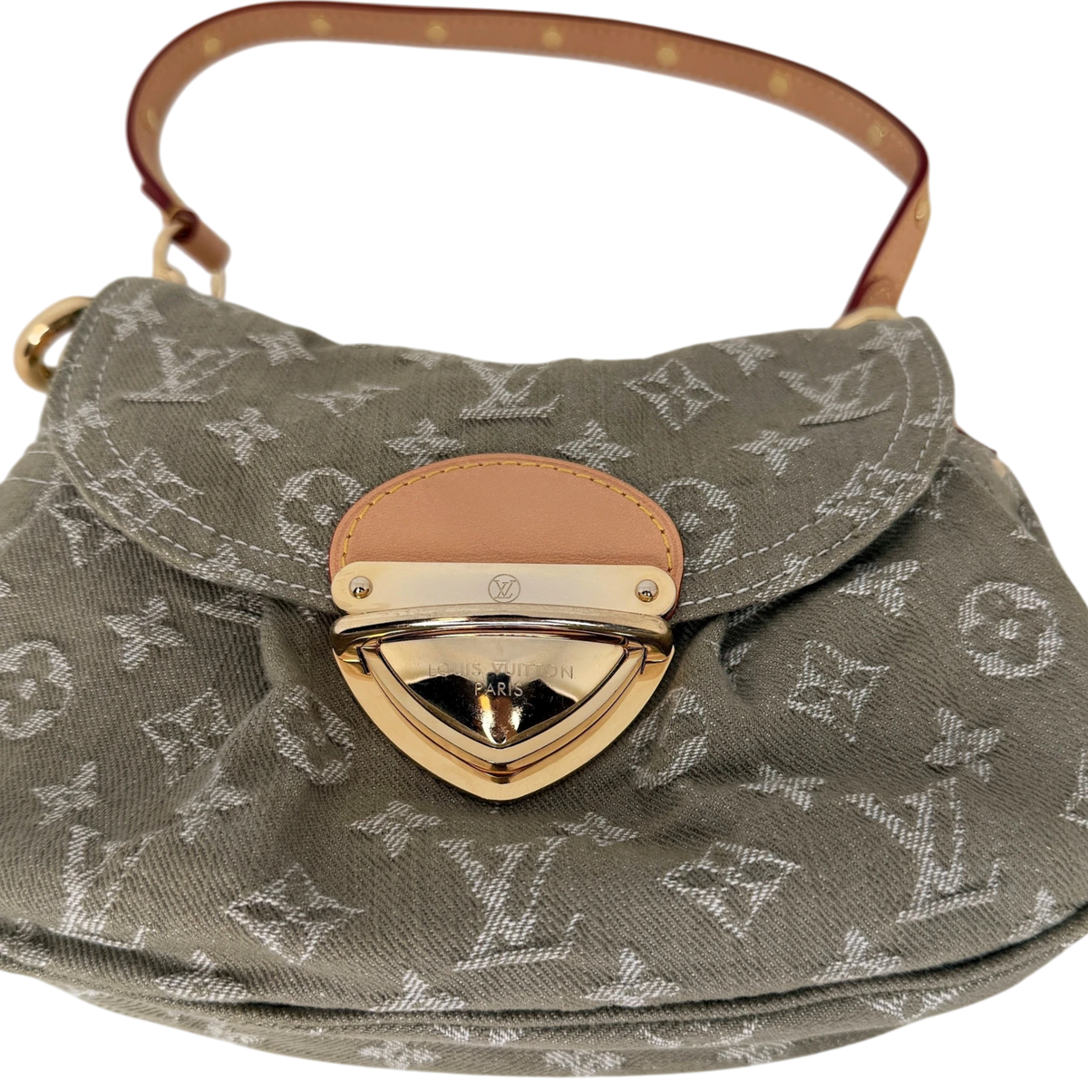 Louis Vuitton Sunset Boulevard Monogram Denim Vert Kaki Grün Gold Louis Vuitton