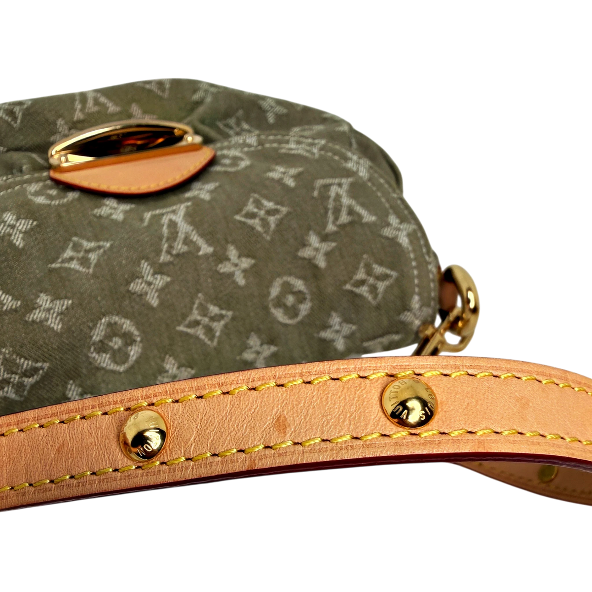 Louis Vuitton Sunset Boulevard Monogram Denim Vert Kaki Grün Gold Louis Vuitton