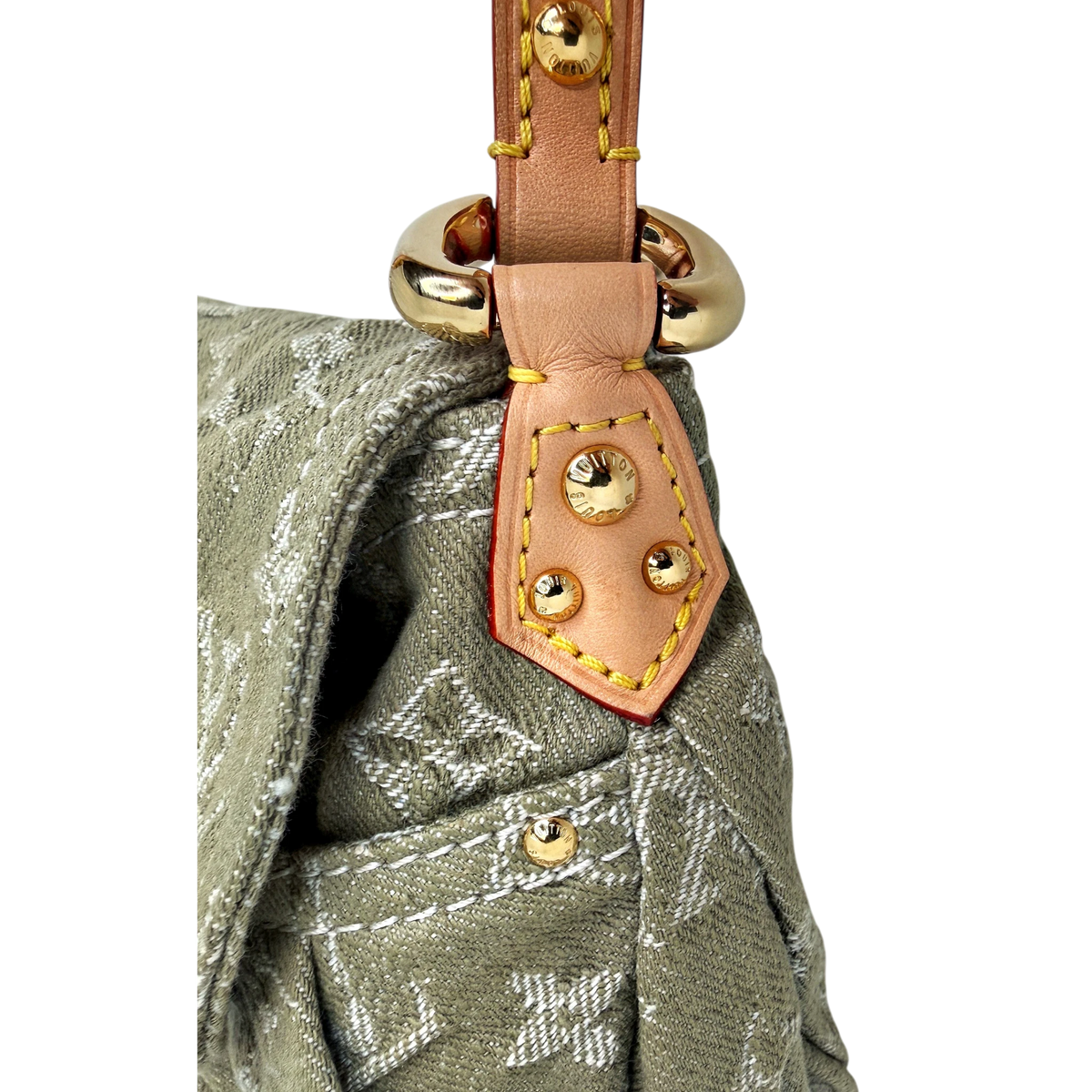 Louis Vuitton Sunset Boulevard Monogram Denim Vert Kaki Grün Gold Louis Vuitton