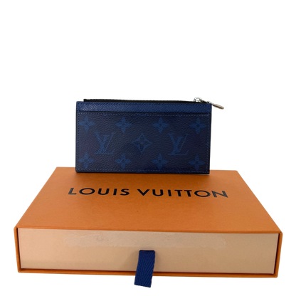 Louis Vuitton Taigarama Kartenetui M30270 Blau / neuwertig Louis Vuitton