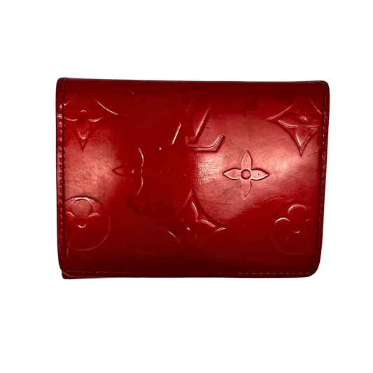 Louis Vuitton Vernis Geldbörse Vintage rot Lackleder/ akzeptabel Louis Vuitton