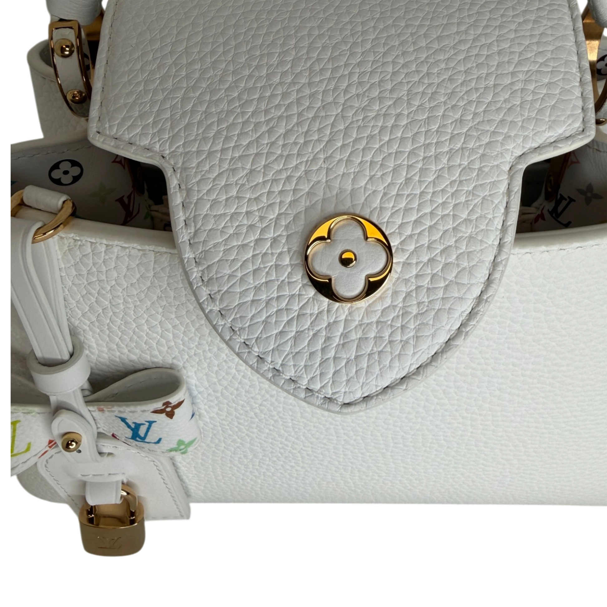 Louis Vuitton x Takashi Murakami Capucines BB Weiß Fullset / neuwertig Louis Vuitton