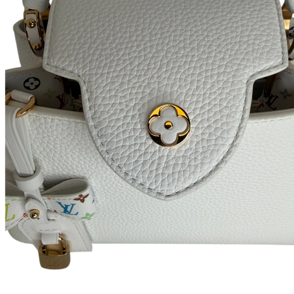 Louis Vuitton x Takashi Murakami Capucines BB Weiß Fullset / neuwertig Louis Vuitton