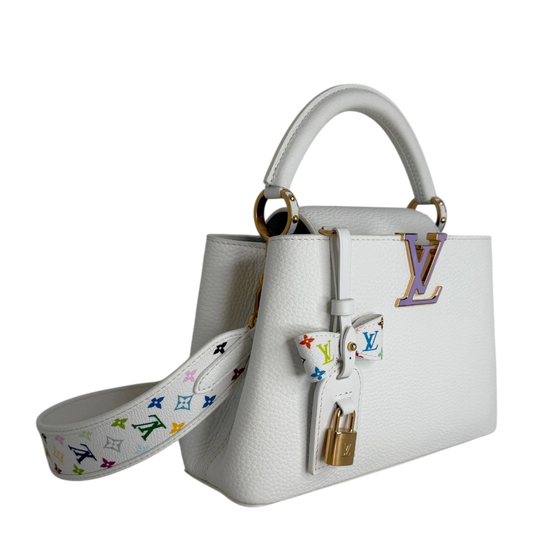 Louis Vuitton x Takashi Murakami Capucines BB Weiß Fullset / neuwertig Louis Vuitton