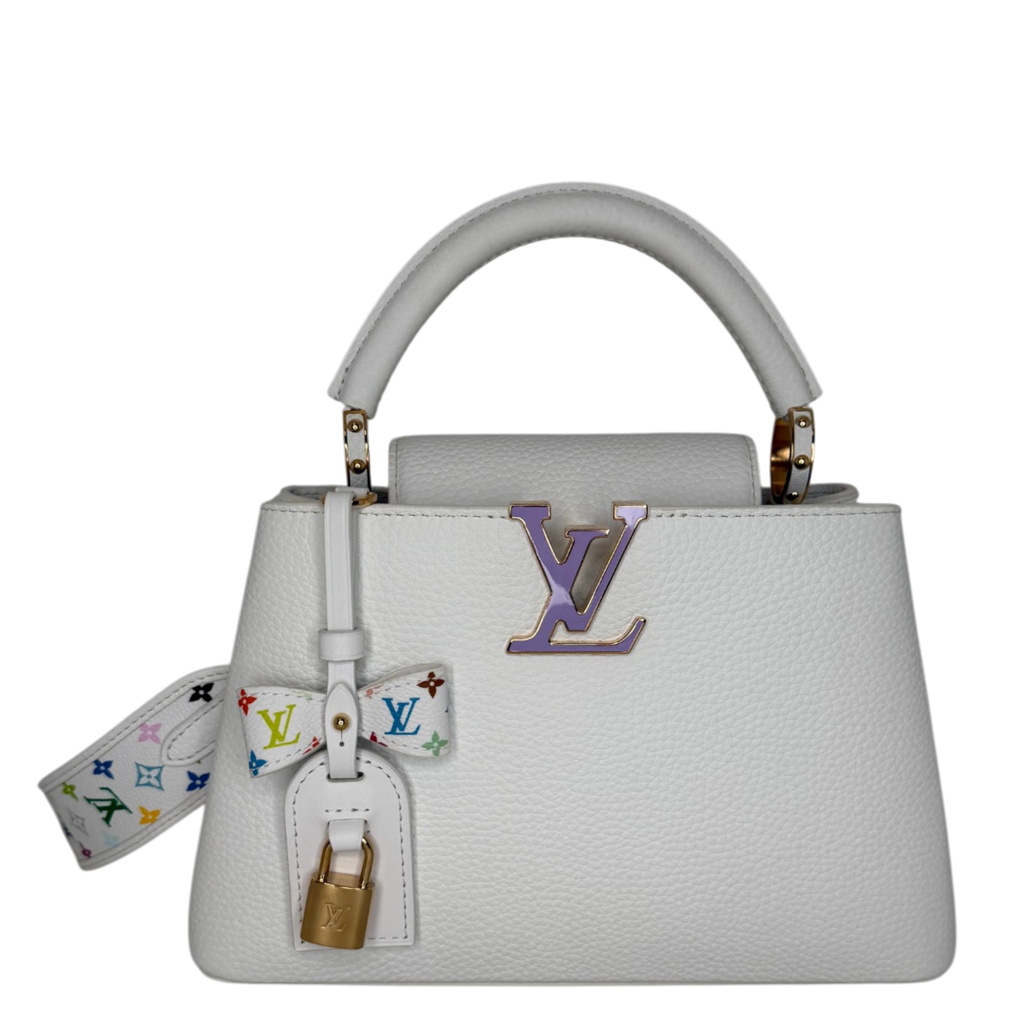 Louis Vuitton x Takashi Murakami Capucines BB Weiß Fullset / neuwertig Louis Vuitton