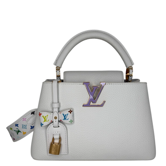 Louis Vuitton x Takashi Murakami Capucines BB Weiß Fullset / neuwertig Louis Vuitton