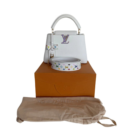 Louis Vuitton x Takashi Murakami Capucines BB Weiß Fullset / neuwertig Louis Vuitton