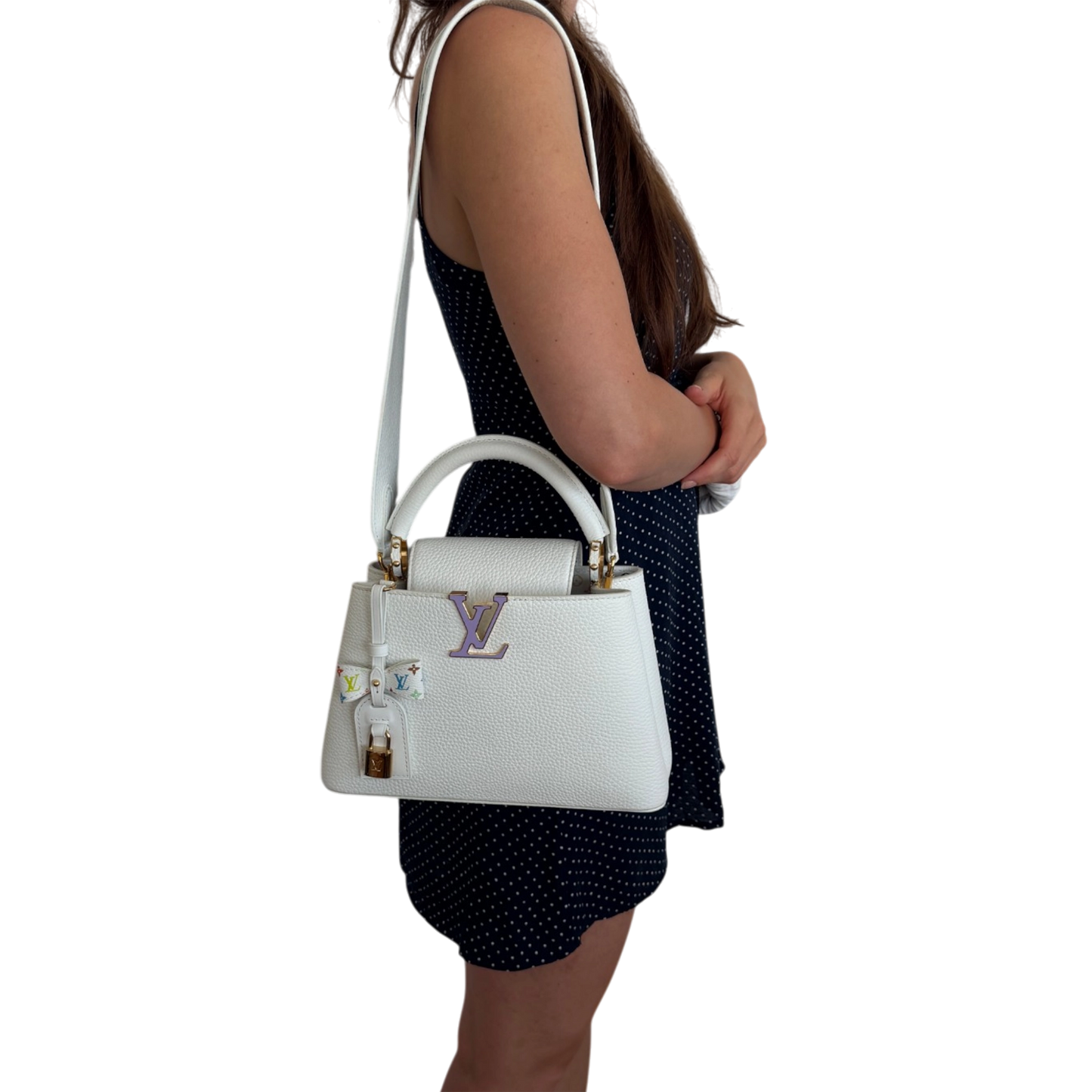Louis Vuitton x Takashi Murakami Capucines BB Weiß Fullset / neuwertig Louis Vuitton