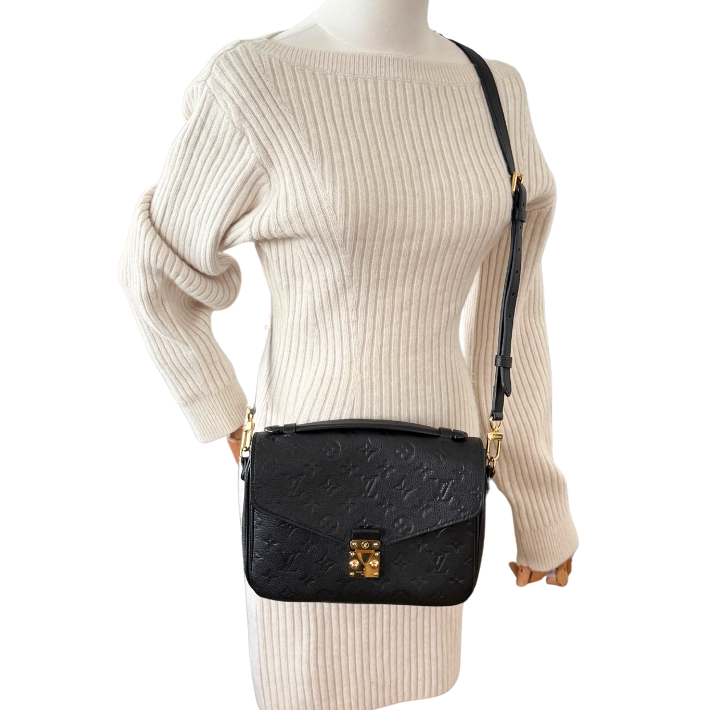 Louis Vuitton Pochette Métis Empreinte Leder M41487 Schwarz Fullset / sehr gut Louis Vuitton