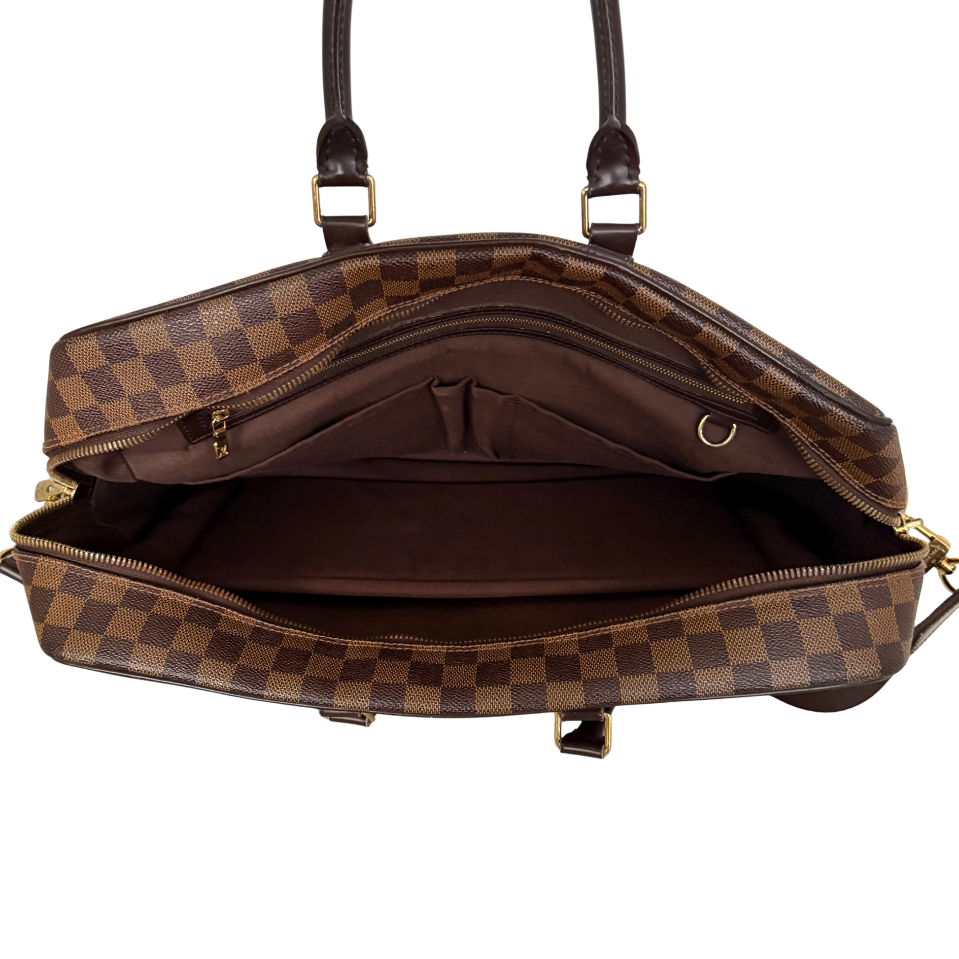 Louis Vuittons Porte Documents Voyage GM Damier Ebene Braun / gut Louis Vuitton