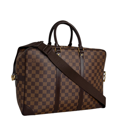 Louis Vuittons Porte Documents Voyage GM Damier Ebene Braun / gut Louis Vuitton