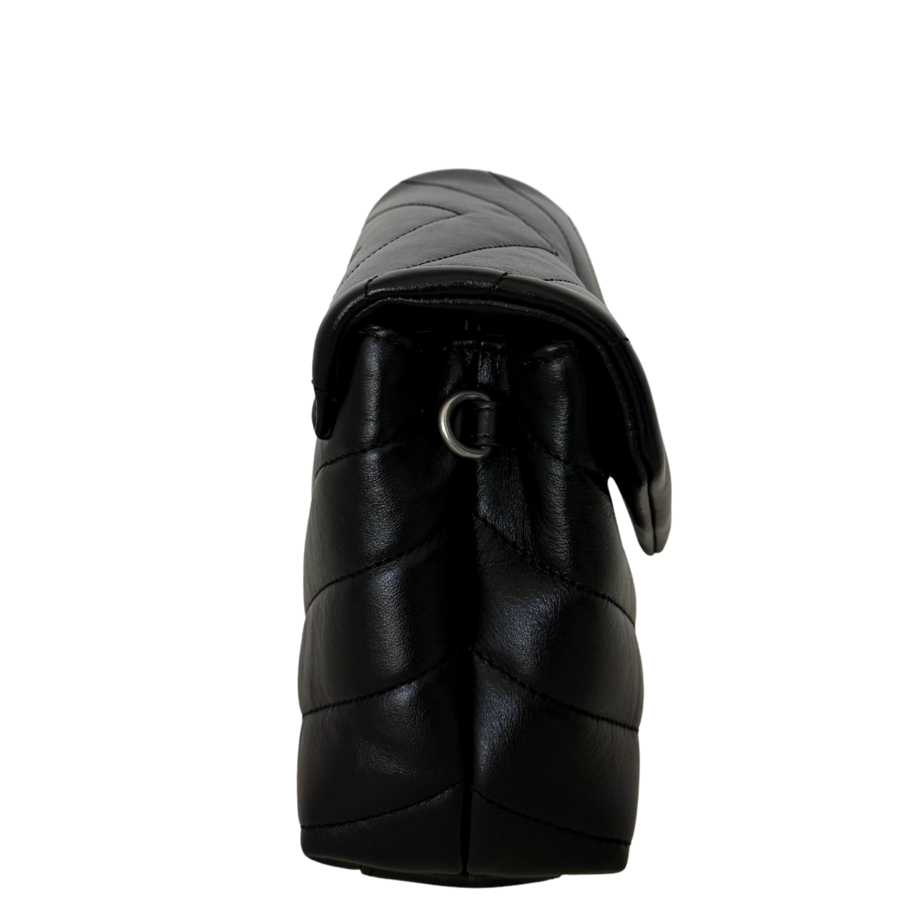 Saint Laurent Loulou Toy Schwarz silberne Hardware / neuwertig Saint Laurent
