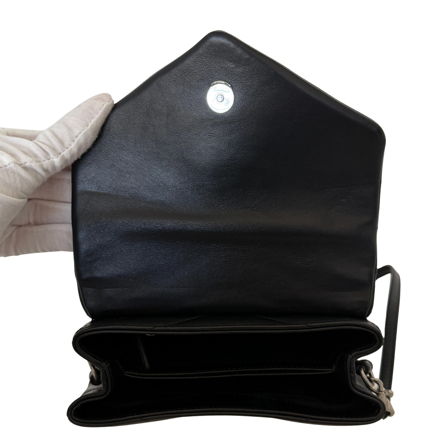 Saint Laurent Loulou Toy Schwarz silberne Hardware / neuwertig Saint Laurent