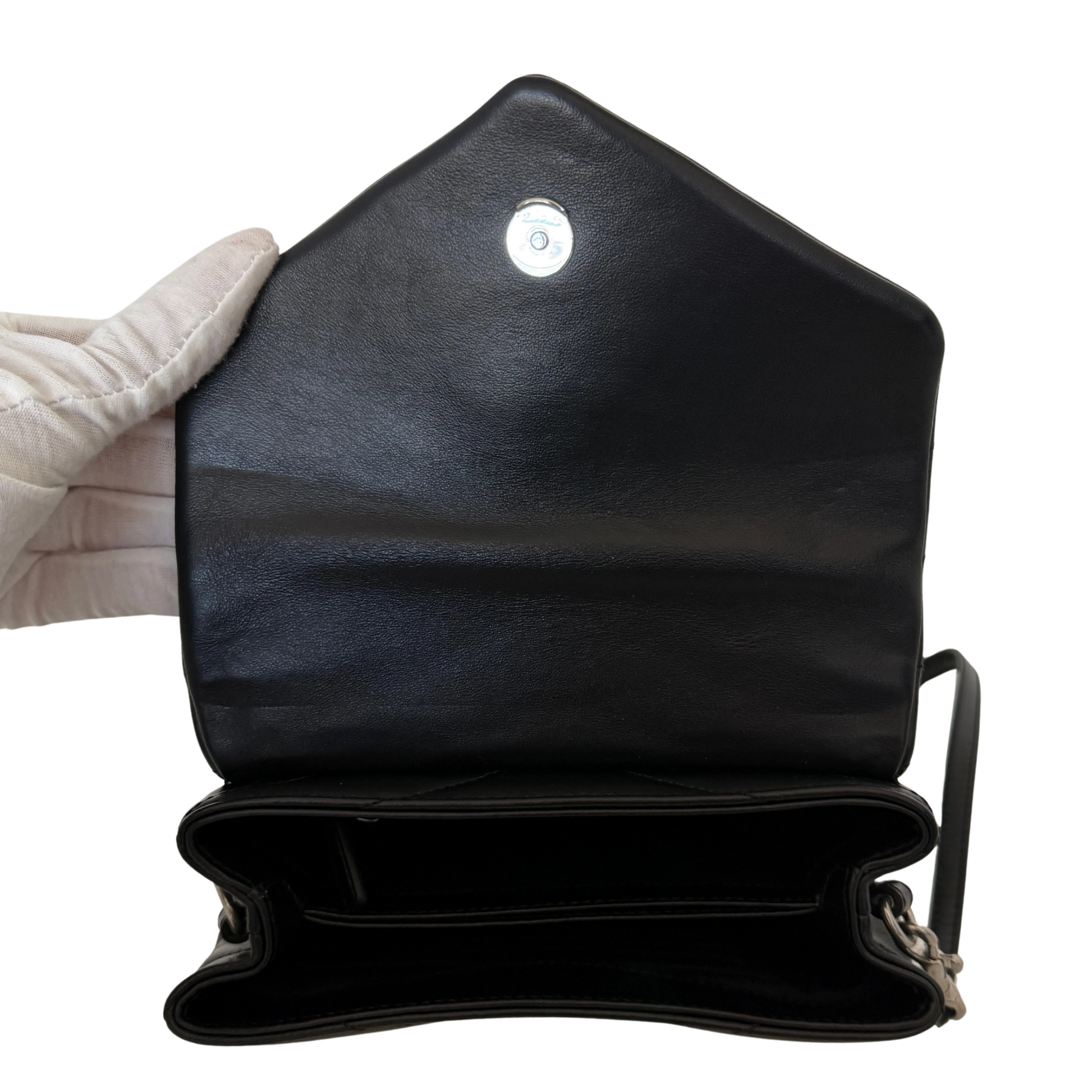 Saint Laurent Loulou Toy Schwarz silberne Hardware / neuwertig Saint Laurent