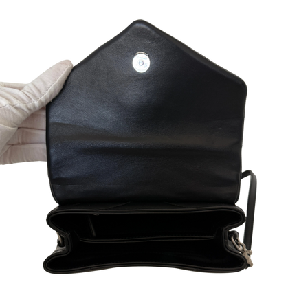 Saint Laurent Loulou Toy Schwarz silberne Hardware / neuwertig Saint Laurent