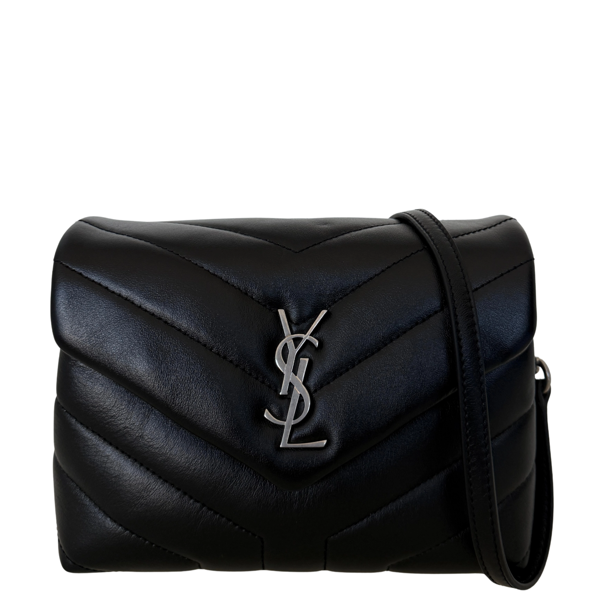 Saint Laurent Loulou Toy Schwarz silberne Hardware / neuwertig Saint Laurent