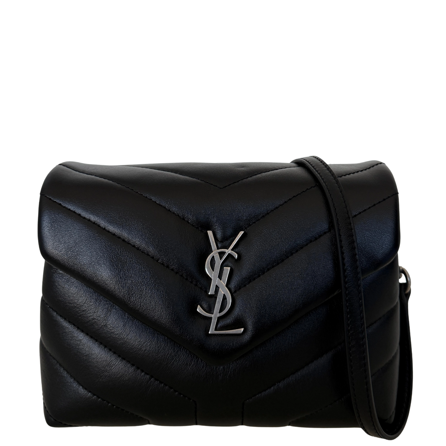 Saint Laurent Loulou Toy Schwarz silberne Hardware / neuwertig Saint Laurent